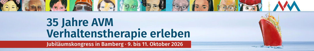 Header Banner für die Konferenz: Jubiläumskongress der Arbeitsgemeinschaft für Verhaltensmodifikation e.V. . Diese geht vom 9. Oktober 2026 bis 11. Oktober 2026 in Welcome Kongresshotel Bamberg.